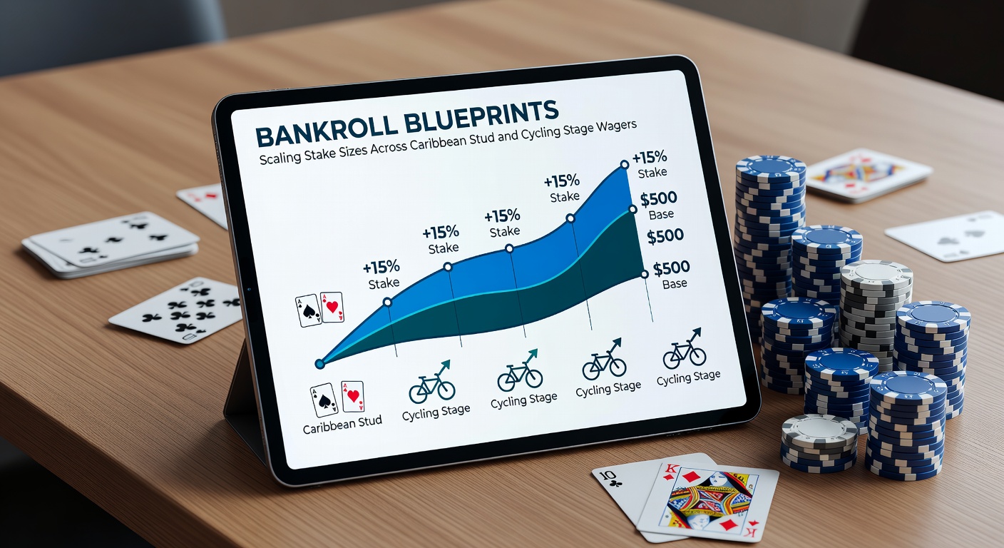 Visualisatie van een wielretappe met overlay van inzetverdelingen en bankroll-curves tijdens een typische Giro d'Italia-etappe