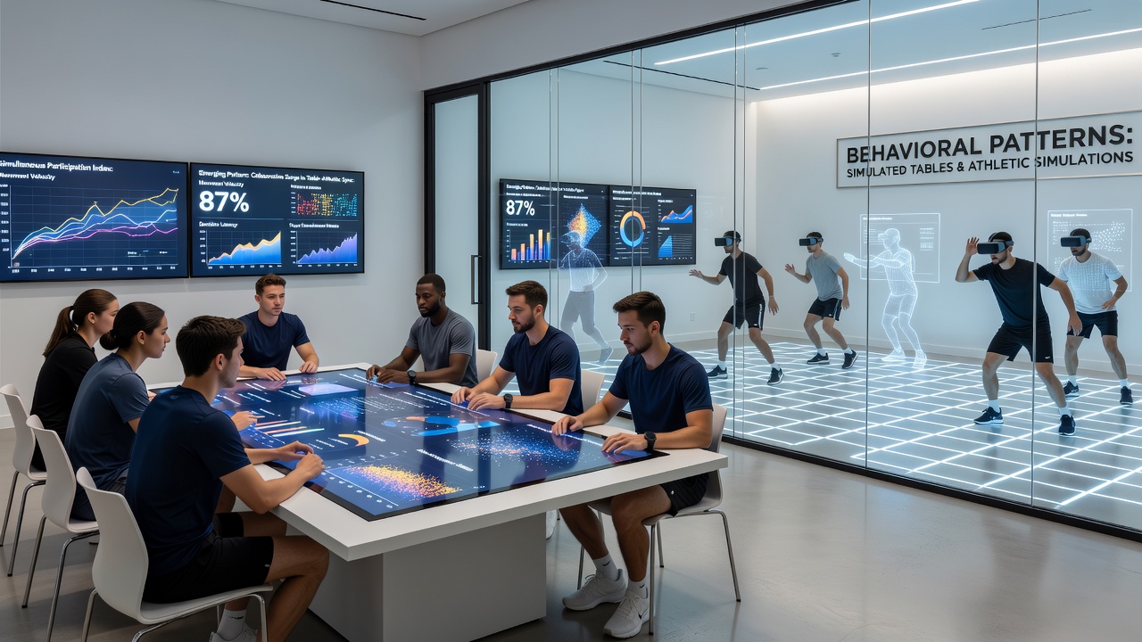Grafiek die gedragspatronen illustreert tijdens gecombineerde sessies met sport en casino elementen