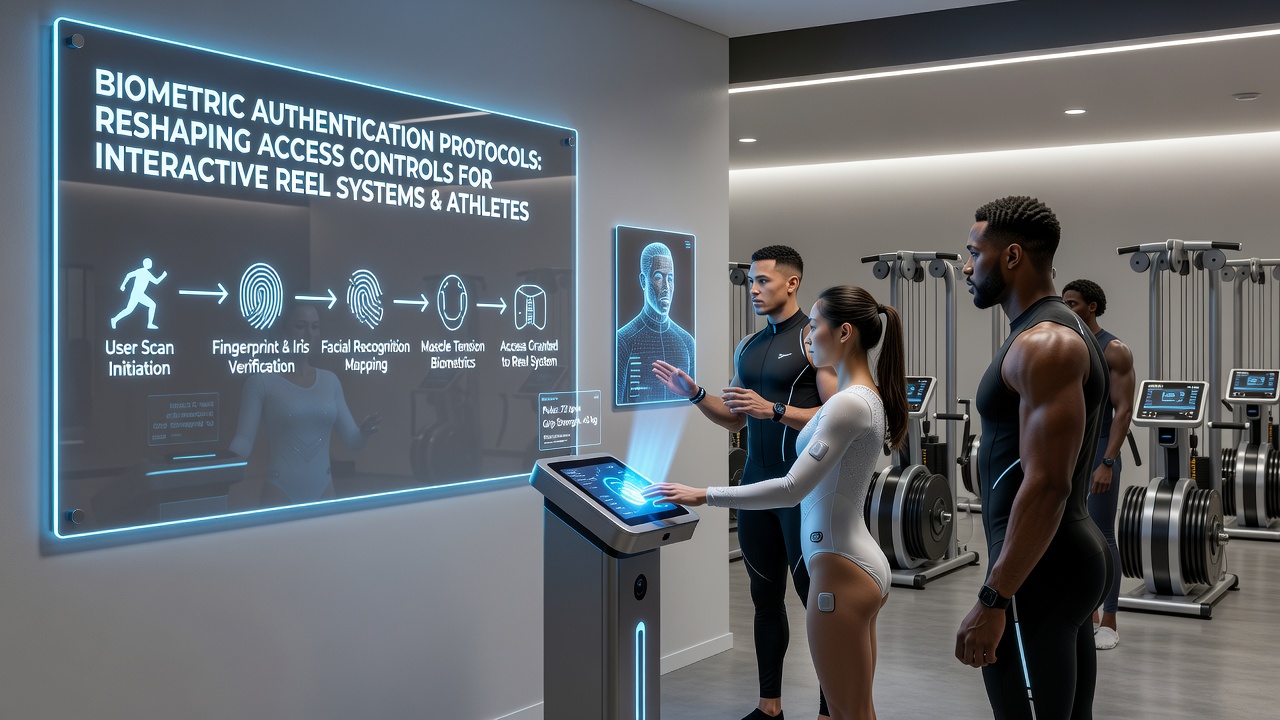 Gebruikersinterface met biometrische verificatie op een sportvoorspellingsplatform gekoppeld aan reel-systemen