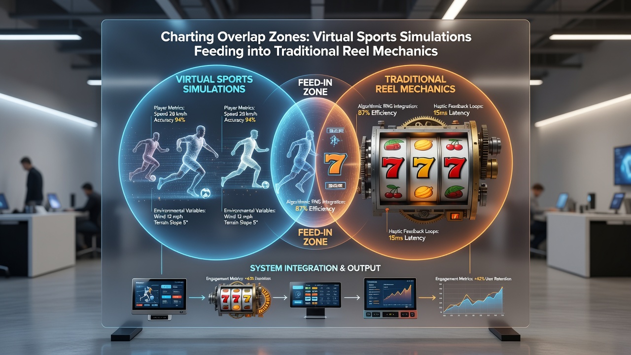 Grafiek van integratiepatronen tussen virtuele sport en reel-mechanieken in daluren