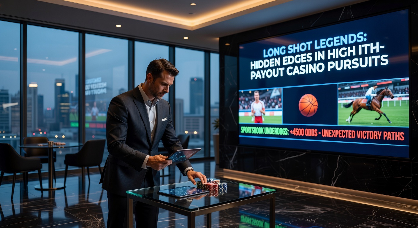Spannende gokker richt zich op een progressieve jackpot slot met hoge uitbetalingspotentieel, terwijl odds-schermen van underdog sportweddenschappen op de achtergrond flikkeren