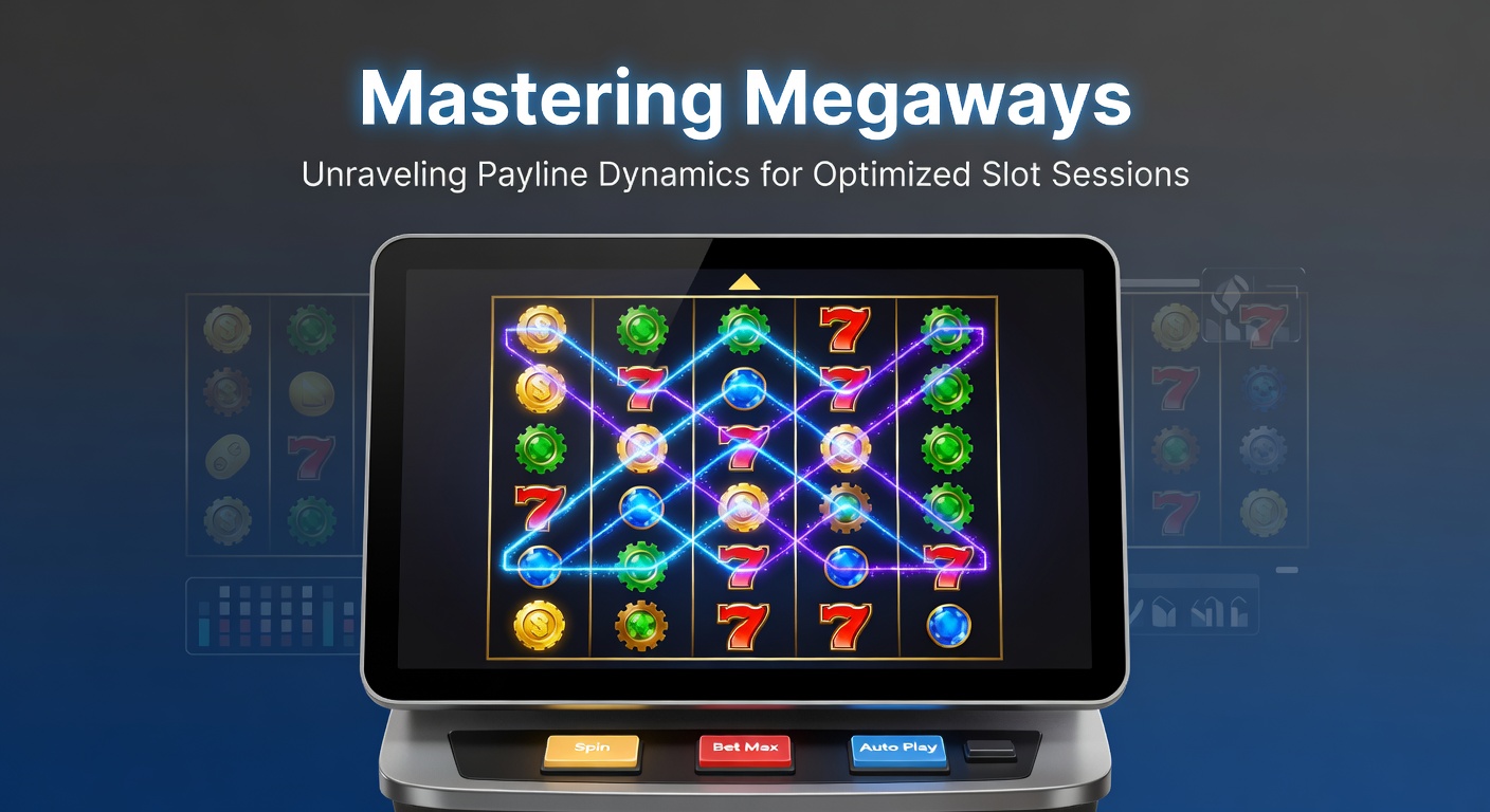 Megaways slot interface met dynamische paylines en winnende combinaties die oplichten tijdens een spin