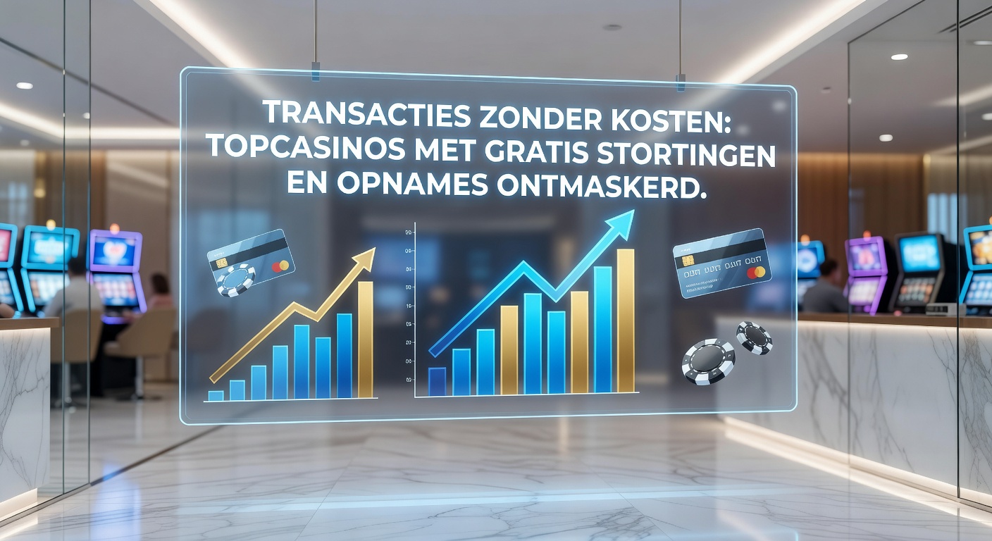 Overzicht van een online casino interface met nadruk op stortings- en opnameopties zonder verborgen kosten, inclusief populaire betaalmethoden zoals iDEAL en crypto